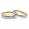 Wedding rings Verragio model in Platinum and Gold Hammer finish vp755.3