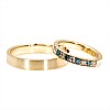 Wedding rings v857didb in Gold or Platinum with Colorless and Blue Diamonds