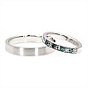 Wedding rings v857didb in Gold or Platinum with Colorless and Blue Diamonds