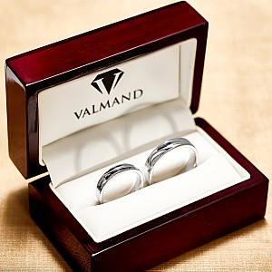 Wedding rings Waves model made of Gold or Platinum v937