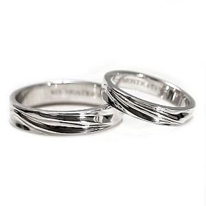 Wedding rings Waves model made of Gold or Platinum v937
