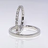 Anillos de boda de platino con diamantes - modelo v079pt