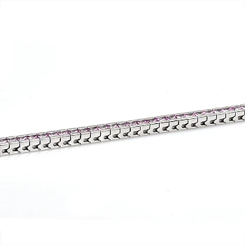 Goldenes Tennisarmband mit rosa Saphiren br67503sf