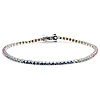 Pulsera de tenis de oro con zafiros multicolores - modelo br2224