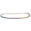 Pulsera de tenis de oro con zafiros multicolores - modelo br2224