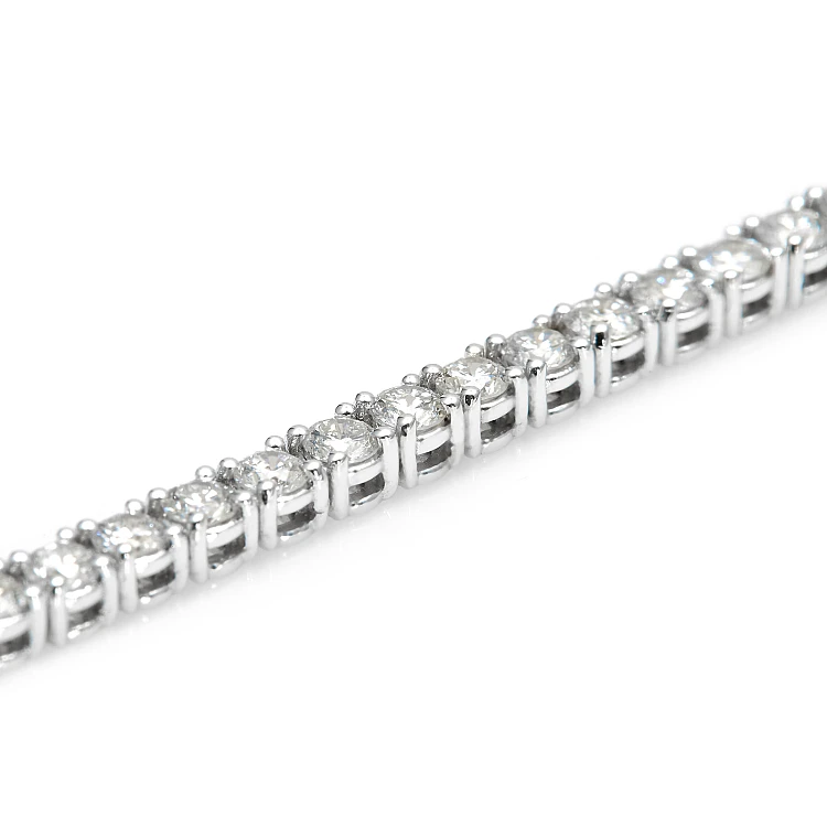 Gold tennis bracelet with colorless Diamonds 3.25ct br2687