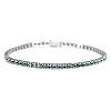 Gold Tennis Bracelet with 2.20ct Blue Diamonds br2694db