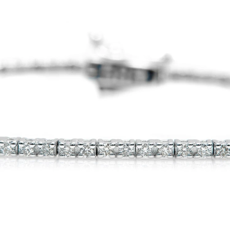 Tennis bracelet 1.00ct in Gold with colorless Diamonds br2696