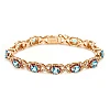 Pulsera de oro con diamantes, rubíes y topacios - modelo br2705