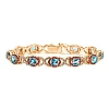 Pulsera de oro con diamantes, rubíes y topacios - modelo br2705