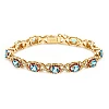 Pulsera de oro con diamantes, rubíes y topacios - modelo br2705