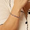 Pulsera de oro con diamantes, rubíes y topacios - modelo br2705