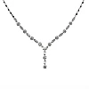 Gold Necklace with Round Diamonds and Wand col3619