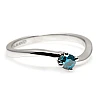 Bague de fiançailles en or avec diamant bleu 0,10 ct - 0,25 ct - modèle i001