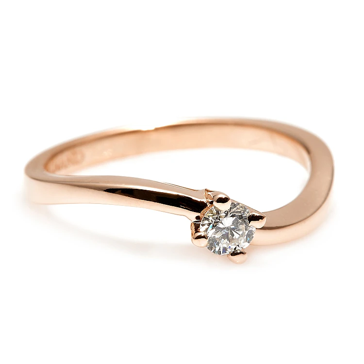 Anillo de compromiso de oro con diamante de 0,10 ct a 0,25 ct - modelo i001