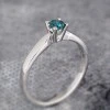 Engagement ring i004Db in Gold with Blue Diamond 0.10ct - 0.15ct