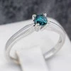 Engagement ring i004Db in Gold with Blue Diamond 0.10ct - 0.15ct
