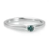Engagement ring i004Db in Gold with Blue Diamond 0.10ct - 0.15ct