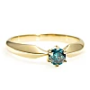 Verlobungsring i017p6Db in Gold mit blauem Diamant 0,30 ct – 0,50 ct