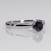 Bague de fiançailles en or avec diamant noir 0,33 ct - 0,85 ct - modèle i017p6