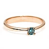 Engagement ring i026Db in Gold with Blue Diamond 0.10ct - 0.15ct