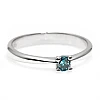 Engagement ring i026Db in Gold with Blue Diamond 0.10ct - 0.15ct