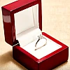 Anello di fidanzamento in oro bianco 18k con diamante Princess certificato GIA - modello i026