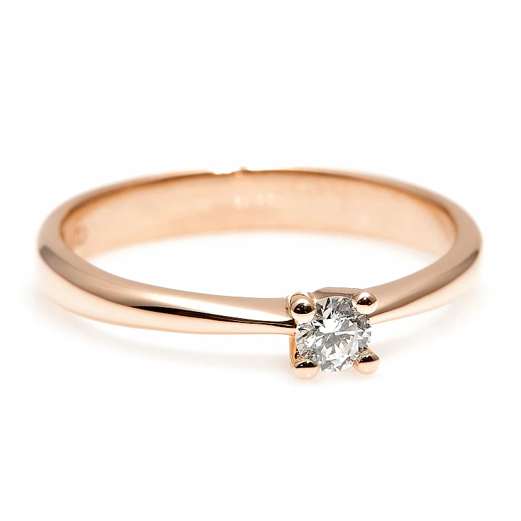 Verlovingsring i026 in goud met diamant 0,10 ct - 0,25 ct