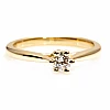 Bague de fiançailles en or 18 carats avec diamant brillant certifié GIA - modèle i122004