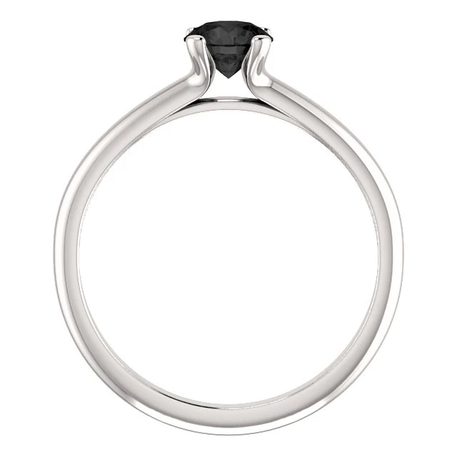 Bague de fiançailles en or avec diamant noir 0,33 ct - 0,85 ct - modèle i122005