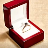 Bague de fiançailles en or avec diamant noir 0,33 ct - 0,85 ct - modèle i122047