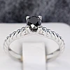 Bague de fiançailles en or avec diamant noir 0,33 ct - 0,85 ct - modèle i1220471