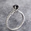 Bague de fiançailles en or avec diamant noir 0,33 ct - 0,85 ct - modèle i1220471