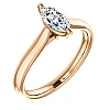 Bague de fiançailles en or avec diamant certifié GIA de 0,30 ct ou 0,40 ct - modèle i122089