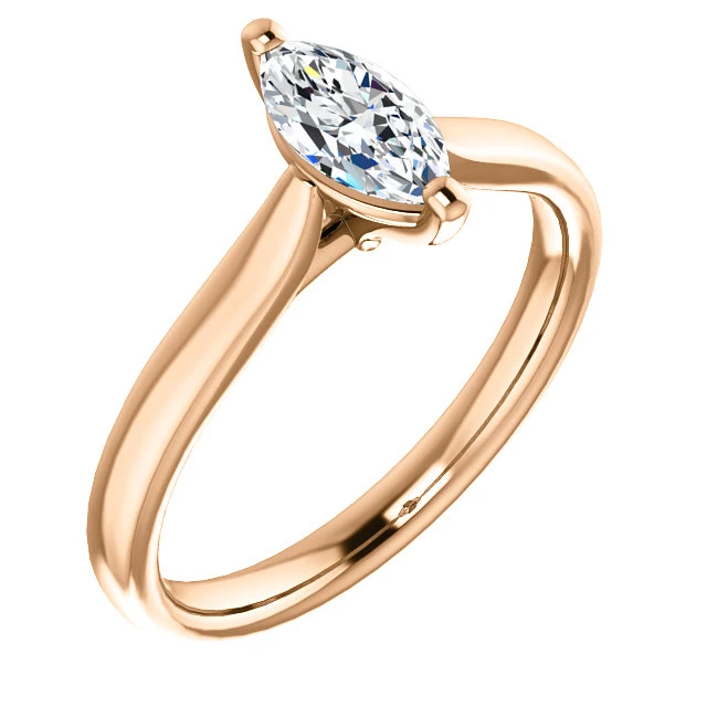 Bague de fiançailles en or avec diamant certifié GIA de 0,30 ct ou 0,40 ct - modèle i122089
