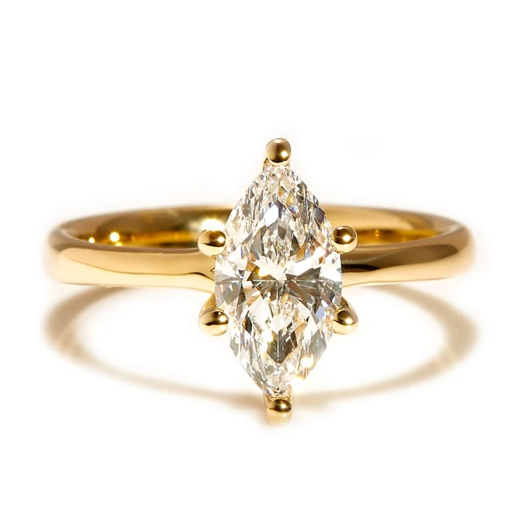 Anillo de compromiso de oro con diamante certificado GIA de 1,00 ct - modelo i122118