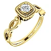 Anello di fidanzamento in oro con diamante brillante certificato GIA - modello i122341