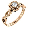 Anello di fidanzamento in oro con diamante brillante certificato GIA - modello i122341
