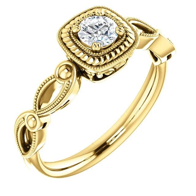 Anello di fidanzamento in oro con diamante brillante certificato GIA - modello i122341