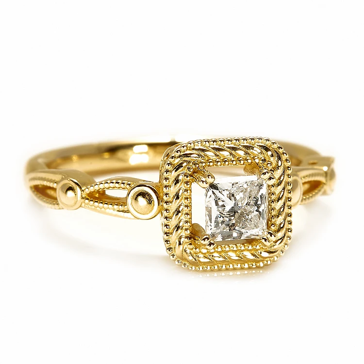 Bague de fiançailles en or avec diamant incolore certifié GIA 0,30 ct ou 0,40 ct - modèle i122341