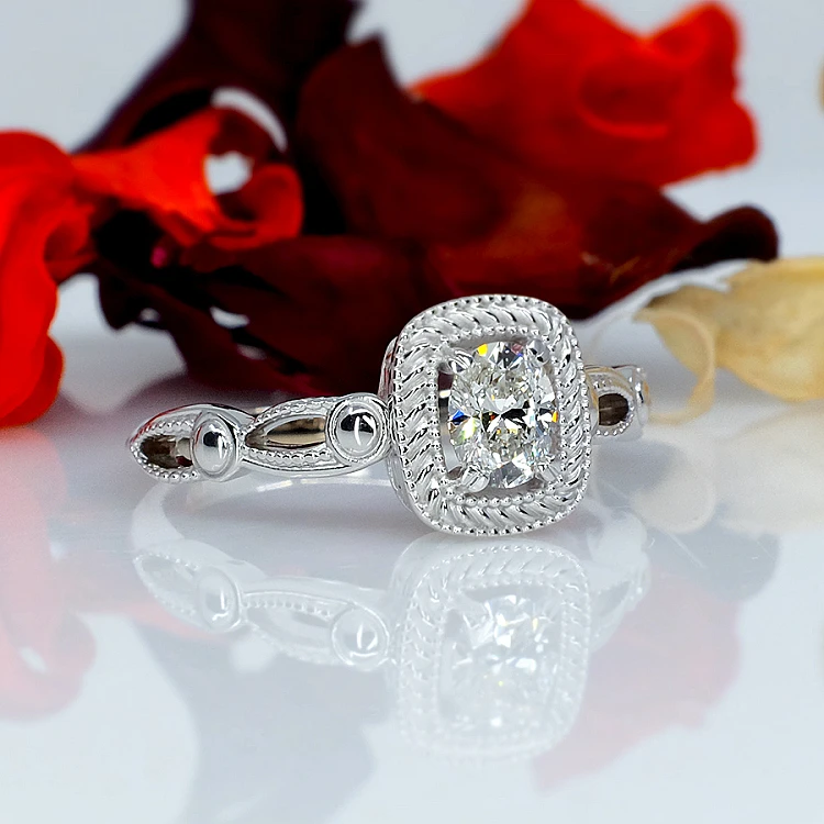 Bague de fiançailles en or avec diamant incolore certifié GIA 0,30 ct ou 0,40 ct - modèle i122341