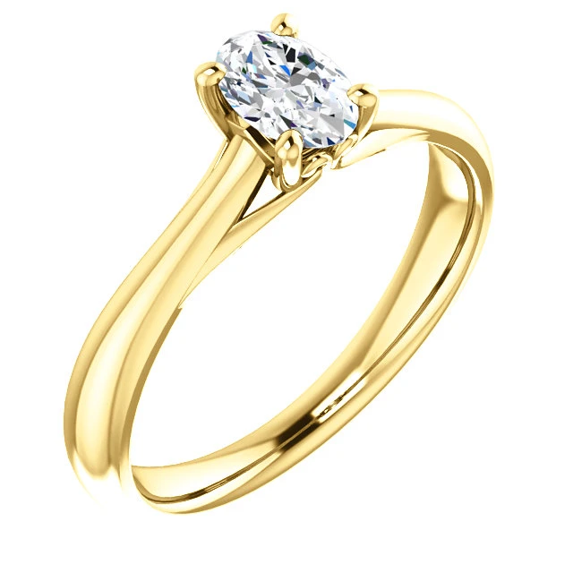 Verlovingsring i122455 in goud met diamant - GIA 1,00 ct