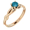 Anello di fidanzamento i122705Db in Oro con Diamante Blu