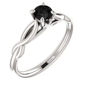 Gold-Verlobungsring i122705Dn mit schwarzem Diamant 0,33 ct – 0,85 ct