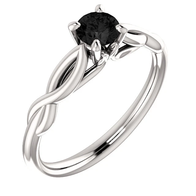 Gold-Verlobungsring i122705Dn mit schwarzem Diamant 0,33 ct – 0,85 ct