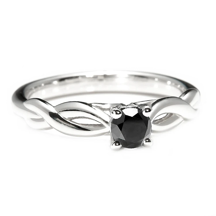 Gold-Verlobungsring i122705Dn mit schwarzem Diamant 0,33 ct – 0,85 ct