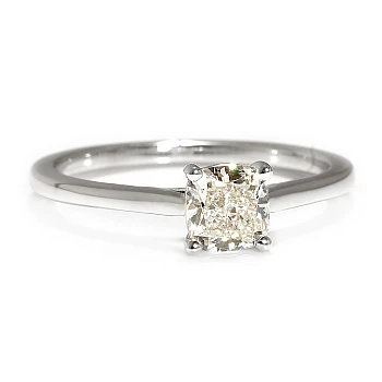Bague de fiançailles en or 18 carats ou en platine avec diamant coussin certifié GIA de 0,30 ct ou 0,40 ct - modèle i122969