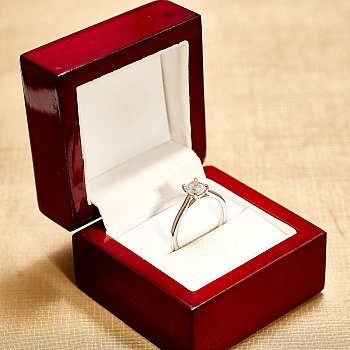 Bague de fiançailles en or 18 carats ou en platine avec diamant coussin certifié GIA de 0,30 ct ou 0,40 ct - modèle i122969