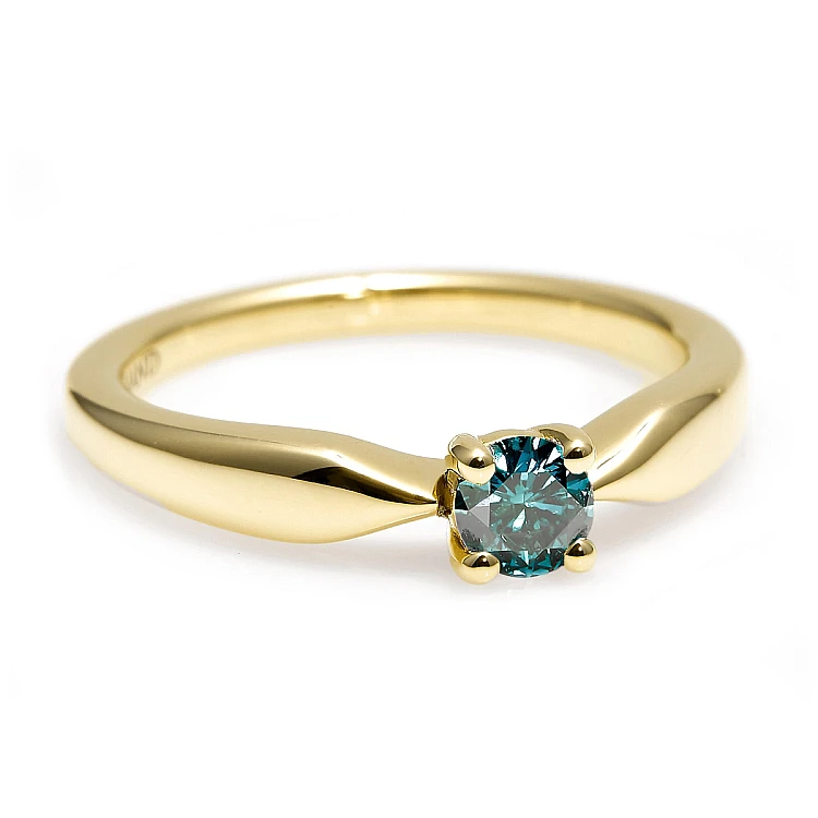 Anello di fidanzamento in oro i123018db con diamante blu da 0,30 ct - 0,50 ct