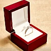 Anello di fidanzamento solitario in oro bianco 18 carati con diamante a taglio cuscino certificato GIA - modello i123018